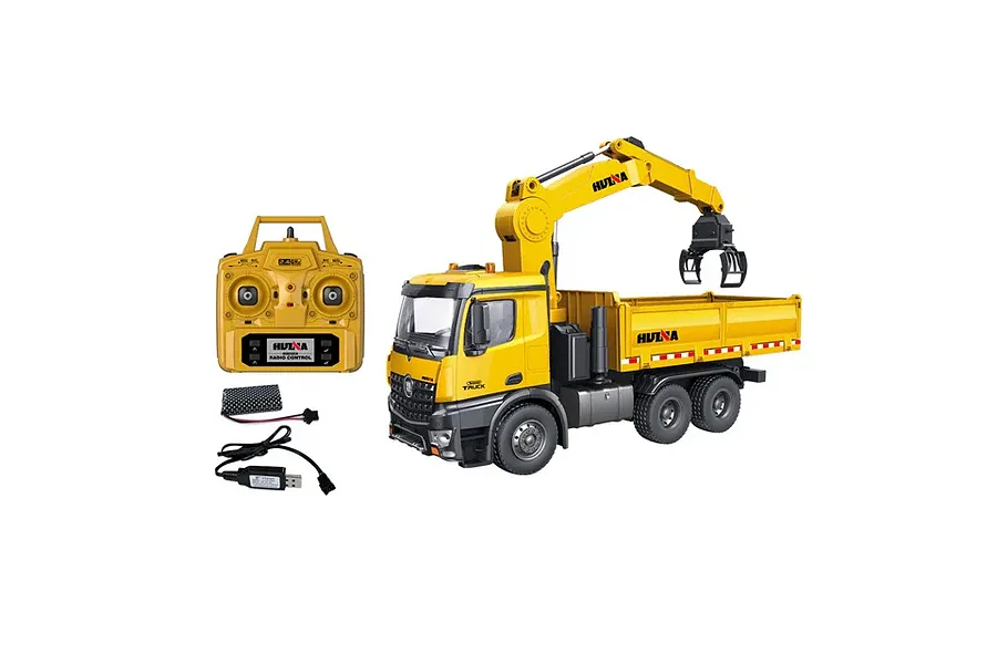 Huina Timber Truck with Grabber RC Construction Vehicle 4WD 1/14 Scale RTR image 110358