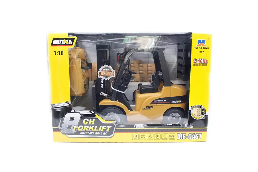 Huina Forklift with Sound and LED Lights RC Construction Vehicle Electric 2WD 1/10 Scale RTR image 110401
