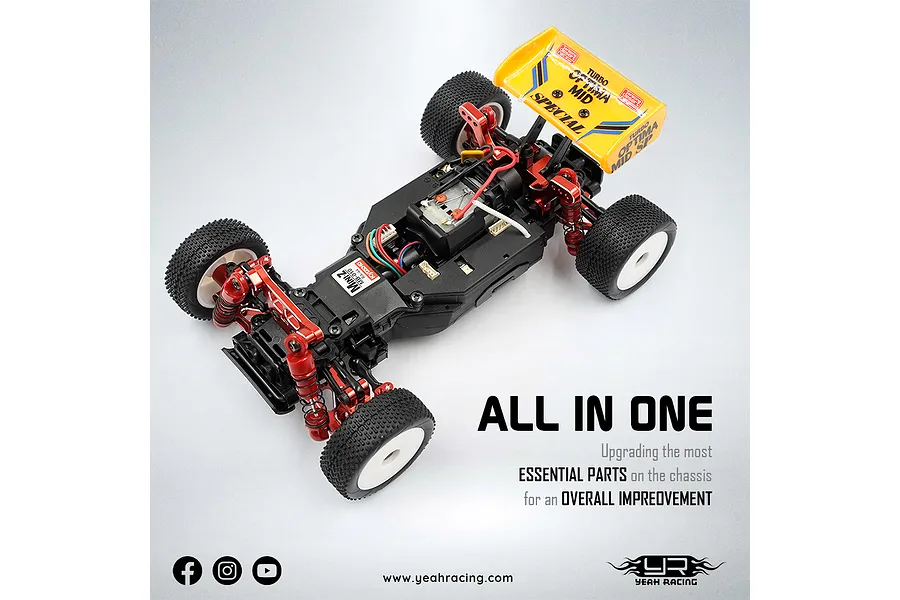 Yeah Racing Aluminium Essential Conversion Kit - Red image 110711