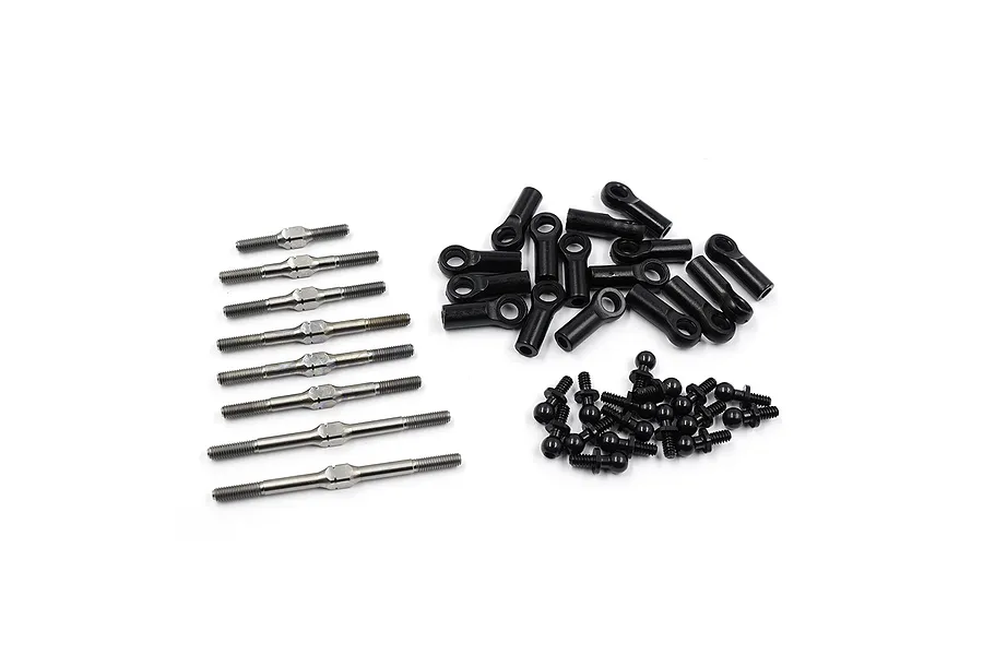 Yeah Racing 64 Titanium Turnbuckle Set with Ball Studs - Silver image 110723