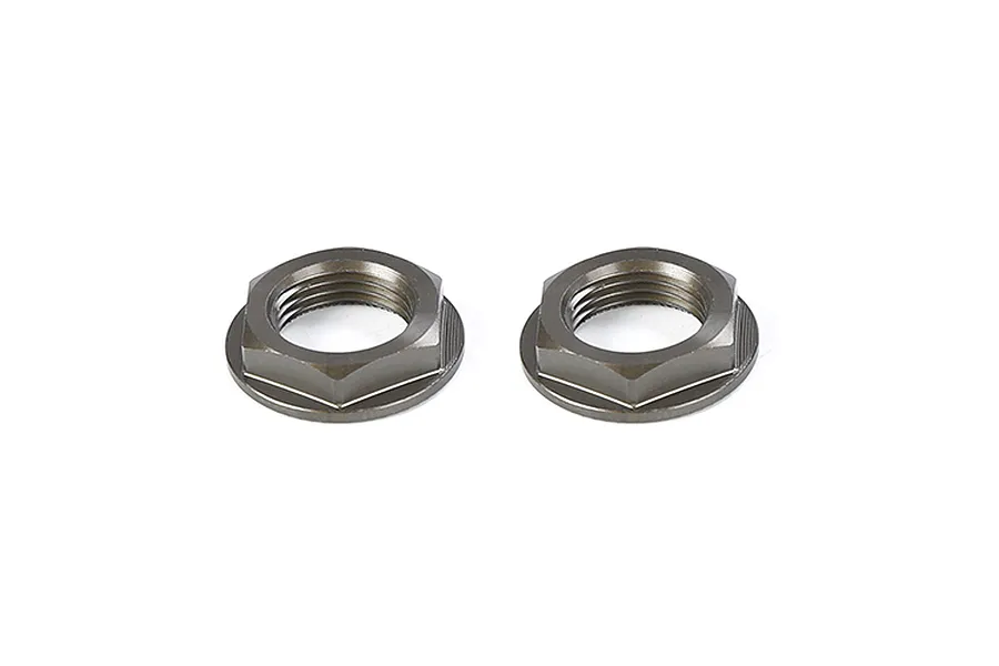 Rovan Aluminium 24mm Flanged Serrated Wheel Nuts 2Pcs - Gunmetal image 111075