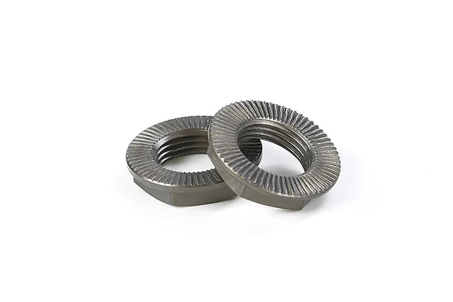 Rovan Aluminium 24mm Flanged Serrated Wheel Nuts 2Pcs - Gunmetal image 111077