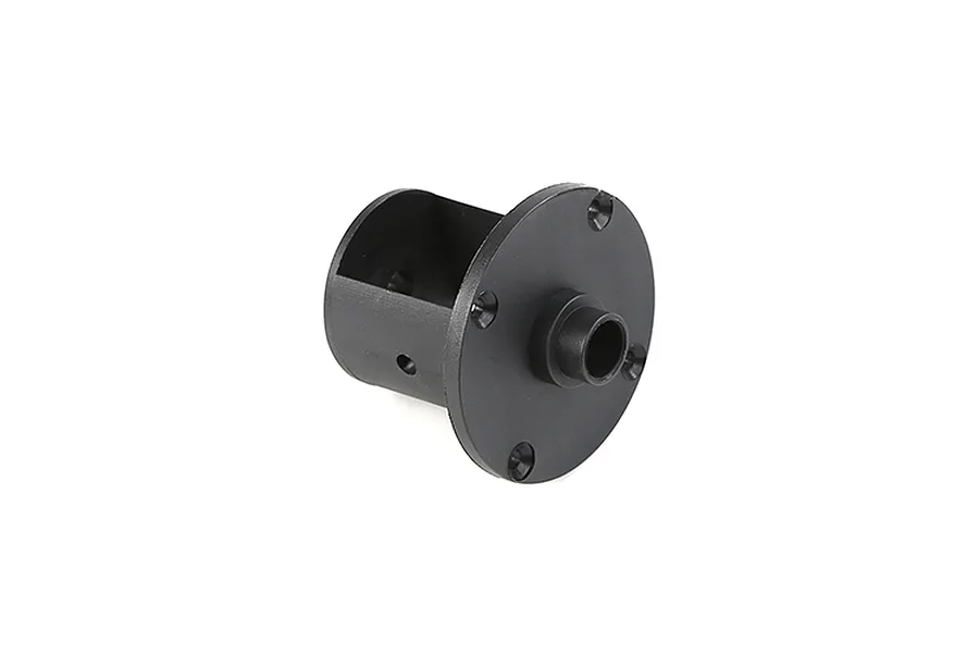 A black metal Rovan differential case component for RC vehicles, shown against a white background.