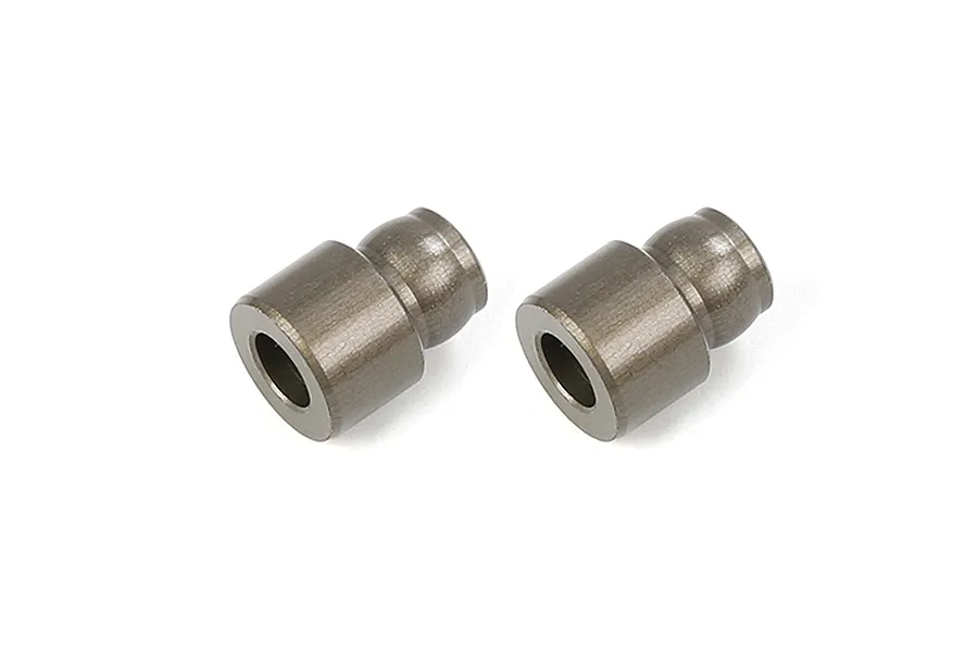 Two gunmetal grey Rovan aluminium rear upper shock brace columns shown against a white background.