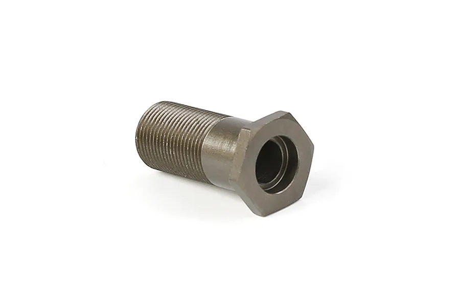A single gunmetal-coloured Rovan aluminium steering post with a threaded cylindrical body and a hexagonal flange head.