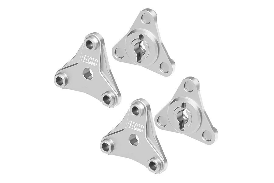 GPM Aluminium Tamiya Wheel Hexes 4Pcs - Silver image 1