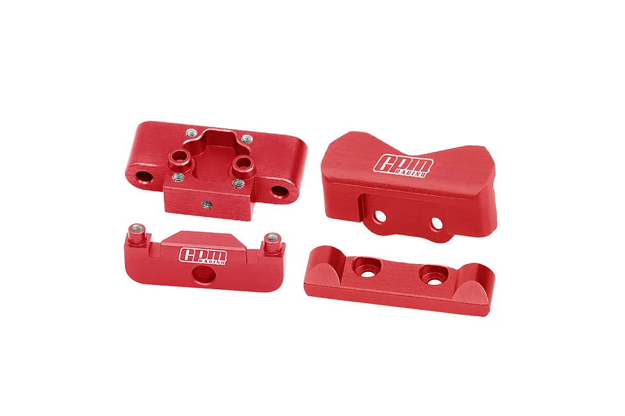 GPM Aluminium Front Bulkhead and Rear Suspension Pin Mounts 2Pcs - Red image 2
