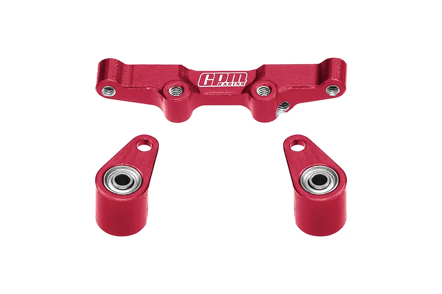 GPM Aluminium Steering Bell Crank/Drag Link Assembly - Red image 111526
