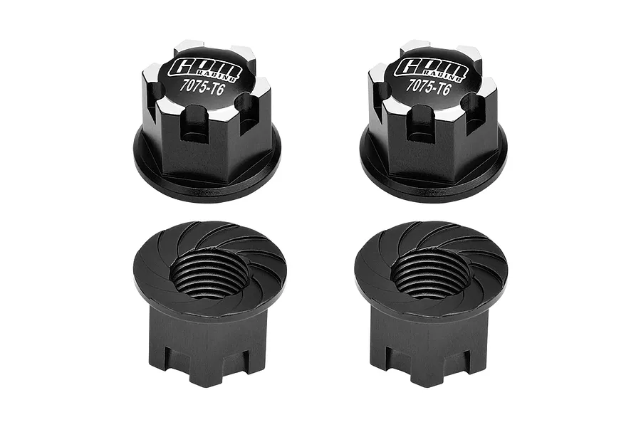 GPM Black Aluminium 17mm Serrated Wheel Nuts 4Pcs image 111547