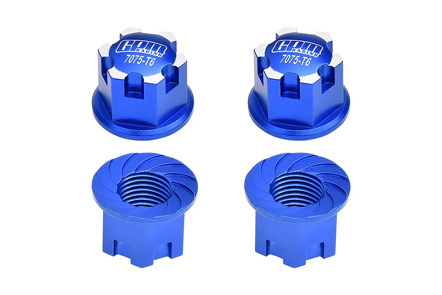 GPM Blue Aluminium 17mm Serrated Wheel Nuts 4Pcs image 111548