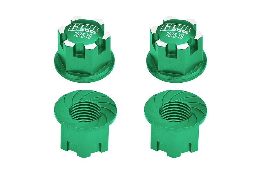 GPM Green Aluminium 17mm Serrated Wheel Nuts 4Pcs image 111549