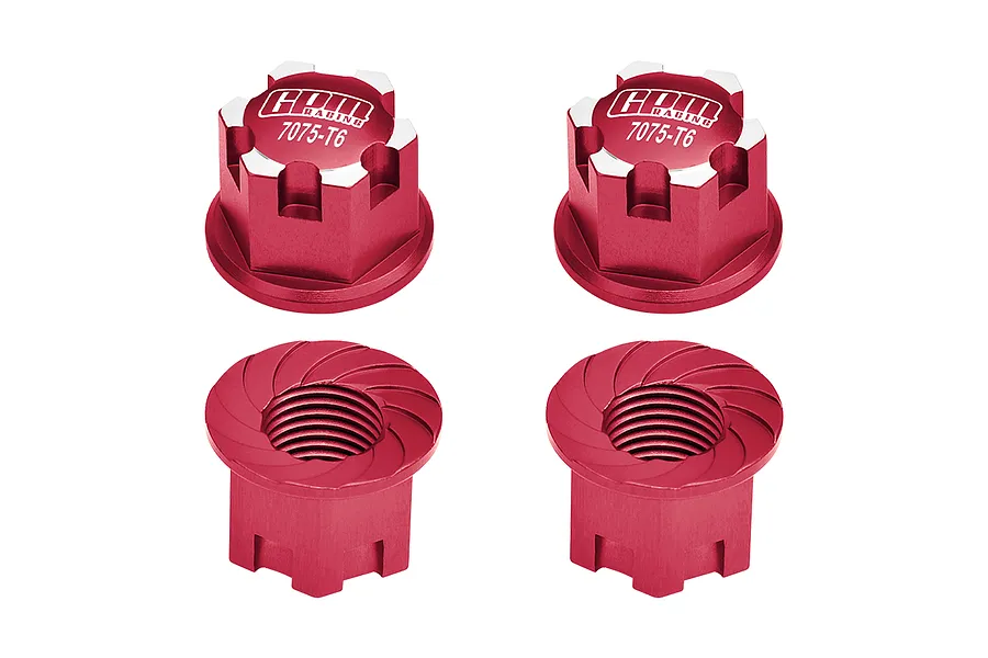 GPM Red Aluminium 17mm Serrated Wheel Nuts 4Pcs image 111550