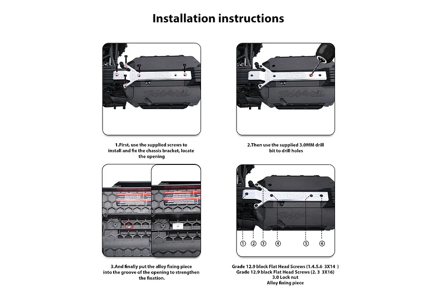 GPM Aluminium Chassis Brace - Black image 111577