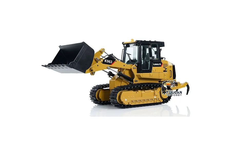 Kabolite K963 100 RC Front Loader Electric Tracked 1/16 Scale RTR with Lights - Yellow image 111713