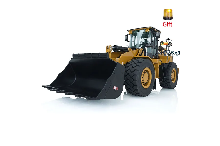 Kabolite K966 RC Front Loader Electric 4WD 1/16 Scale RTR with LED Lights and Sound Board - Yellow image 111728