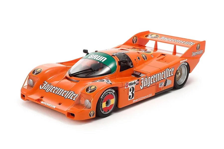 Tamiya 1/24 Porsche 962C Jagermeister Racing Car Scaled Plastic Model Kit image 111801