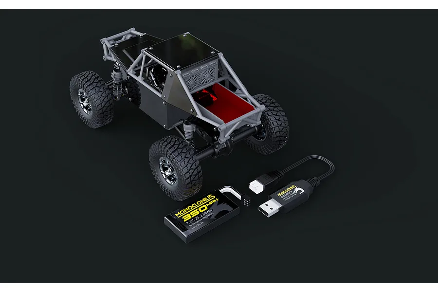 UDI UCX24 Snow Leopard RC Rock Crawler Electric Brushless 4WD 1/24 Scale RTR - Black image 111943