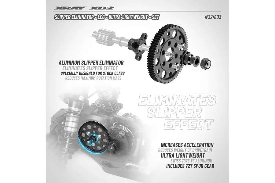XRAY Ultra-Lightweight LCG Slipper Eliminator Set image 2
