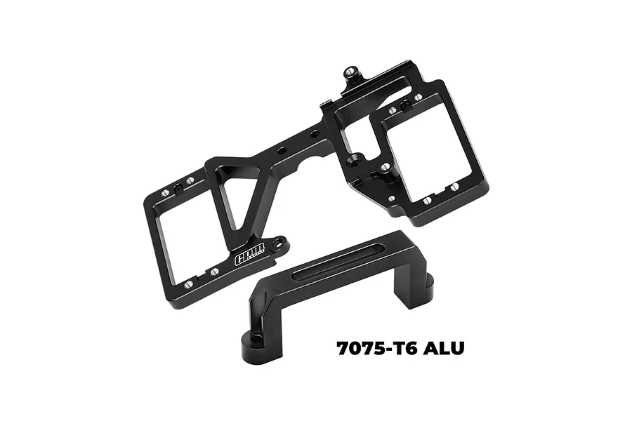 GPM Aluminium Servo Mount Set - Black image 1