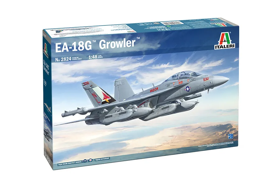Italeri 1/48 E/A-18G Growler Fighter Scaled Plastic Model Kit with Australian Decals image 112127