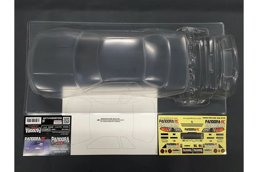 Pandora RC 1/10 Nissan Skyline R32 GT-R Clear Unpainted Body Shell image 11271