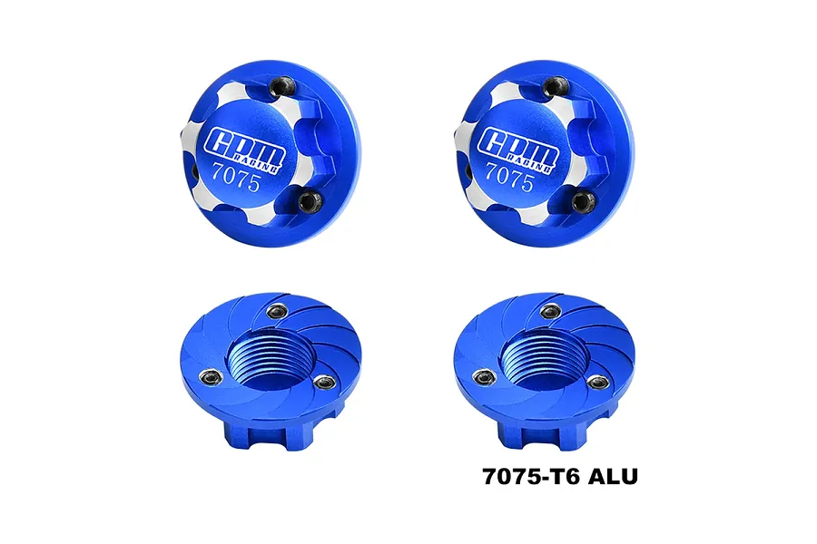 GPM Aluminium 17mm Wheel Lock Nuts 4Pcs - Blue image 112861