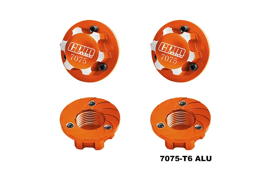 GPM Aluminium 17mm Wheel Lock Nuts 4Pcs - Orange image 112864