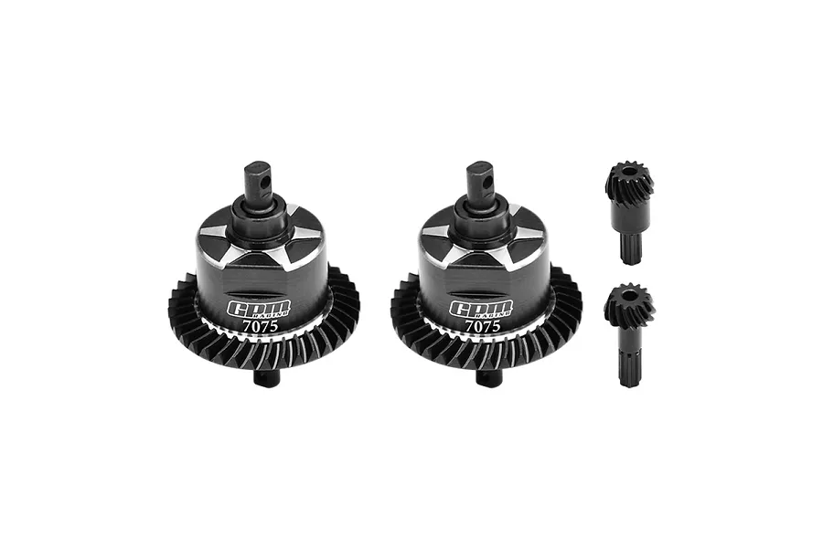 GPM Aluminium Front and Rear Complete Differentials 2Pcs - Black image 112887
