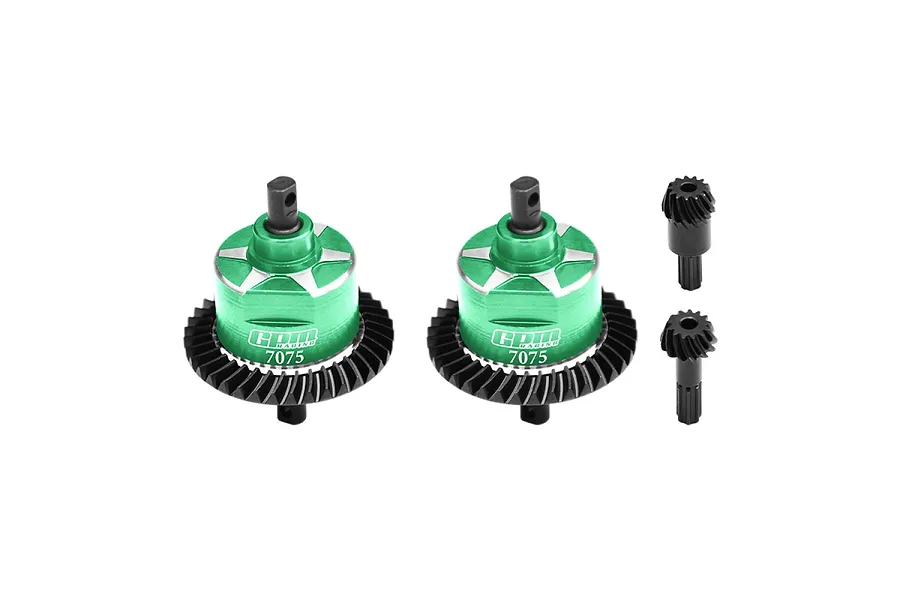 GPM Aluminium Front and Rear Complete Differentials 2Pcs - Green image 112888