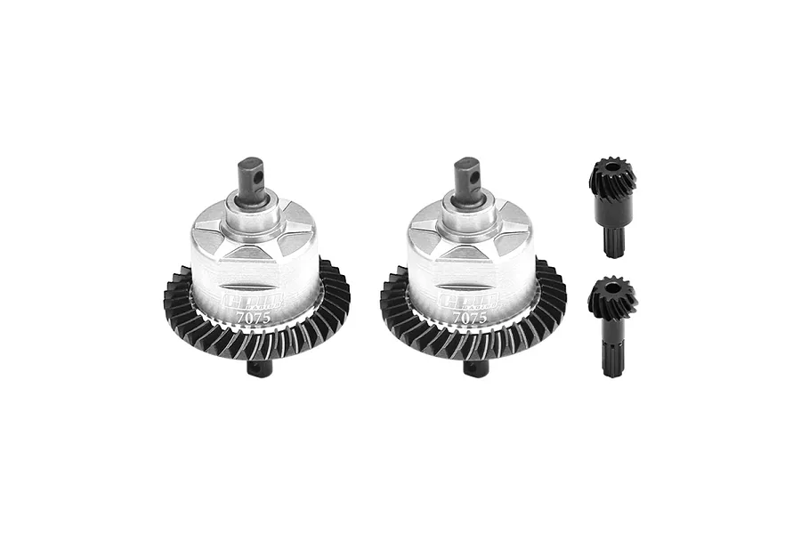 GPM Aluminium Front and Rear Complete Differentials 2Pcs - Silver image 112891