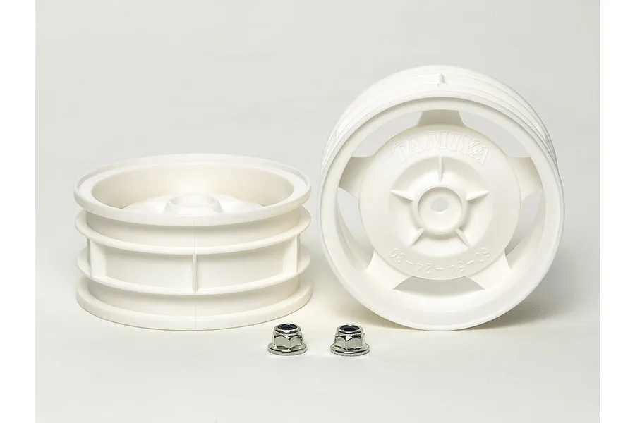 Tamiya 1/10 Star-Dish Front Rims 2Pcs - White image 112945