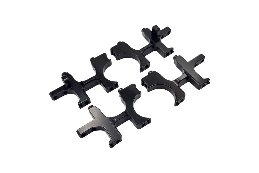 RC Maker Aluminium V2 Bulkhead Set 4Pcs - Black image 112981