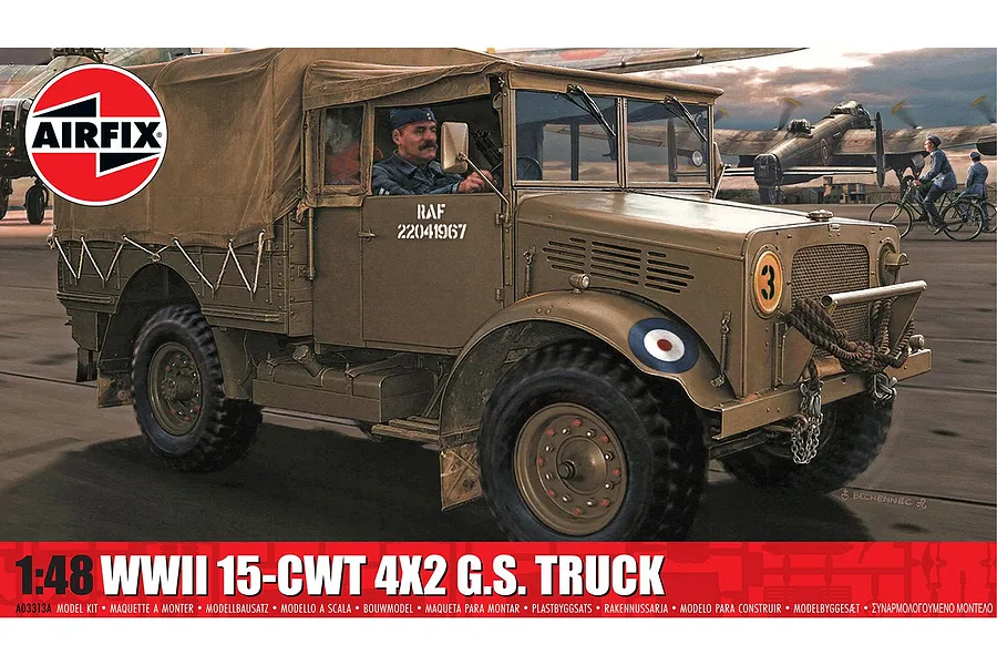Airfix 1/48 Bedford 15-cwt 4x2 G.S. Truck Scaled Plastic Model Kit image 113000