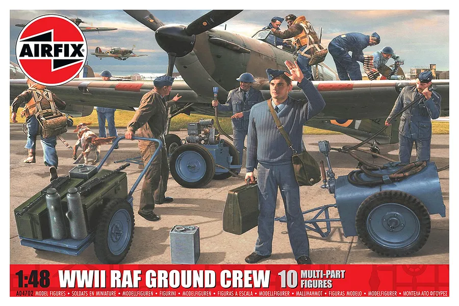 Airfix 1/48 WWII RAF Ground Crew Scaled Plastic Model Kit image 1