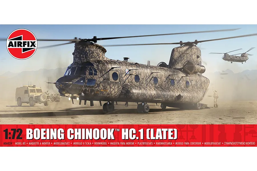Airfix 1/72 Boeing Chinook HC.1 (Late) Helicopter Scaled Plastic Model Kit image 113133