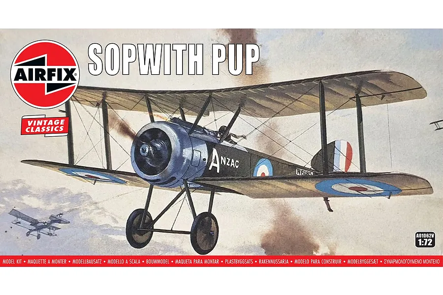 Airfix 1/72 Sopwith Pup Fighter Scaled Plastic Model Kit image 113135