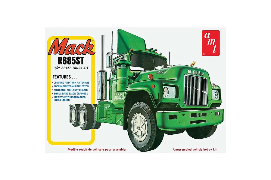 AMT 1/25 Mack R685ST Semi Tractor Truck Scaled Plastic Model Kit image 113428