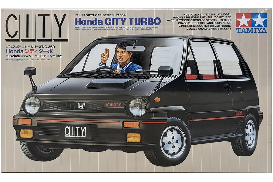 Tamiya 1/24 Honda City Turbo Car Scaled Plastic Model Kit image 113441