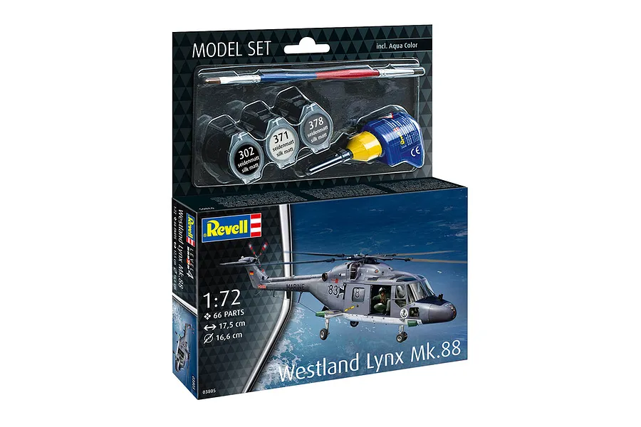 Revell 1/72 Westland Lynx Helicopter Scaled Plastic Model Starter Kit image 113553