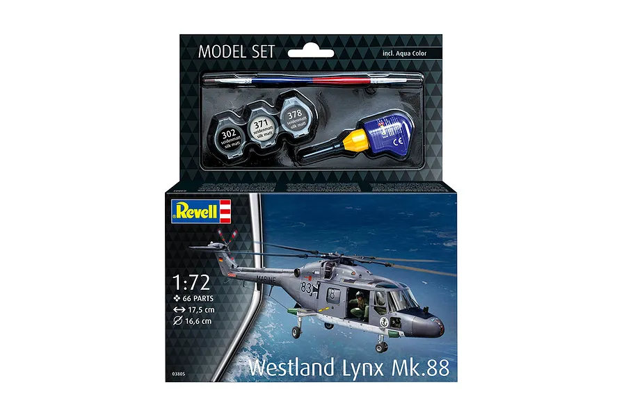 Revell 1/72 Westland Lynx Helicopter Scaled Plastic Model Starter Kit image 113554