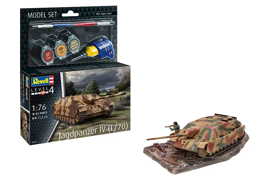 Revell 1/76 Jagdpanzer IV (L/70) Tank Scaled Plastic Model Starter Kit image 113559