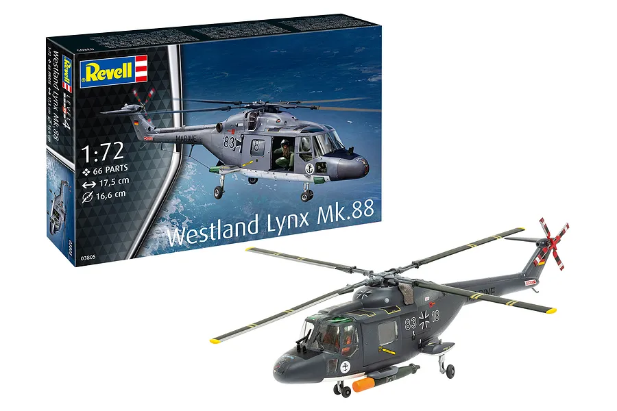Revell 1/72 Westland Lynx Helicopter Scaled Plastic Model Kit image 113567