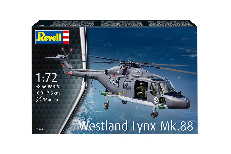 Revell 1/72 Westland Lynx Helicopter Scaled Plastic Model Kit image 113576
