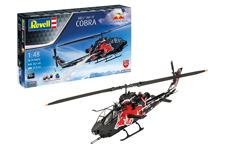 Revell 1/48 AH-1F Cobra &amp;quot;Flying Bulls 25th Anniversary&amp;quot; Helicopter Scaled Plastic Model Kit image 113589