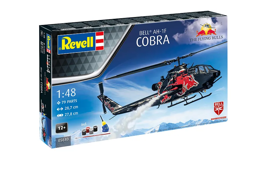 Revell 1/48 AH-1F Cobra &amp;quot;Flying Bulls 25th Anniversary&amp;quot; Helicopter Scaled Plastic Model Kit image 113590