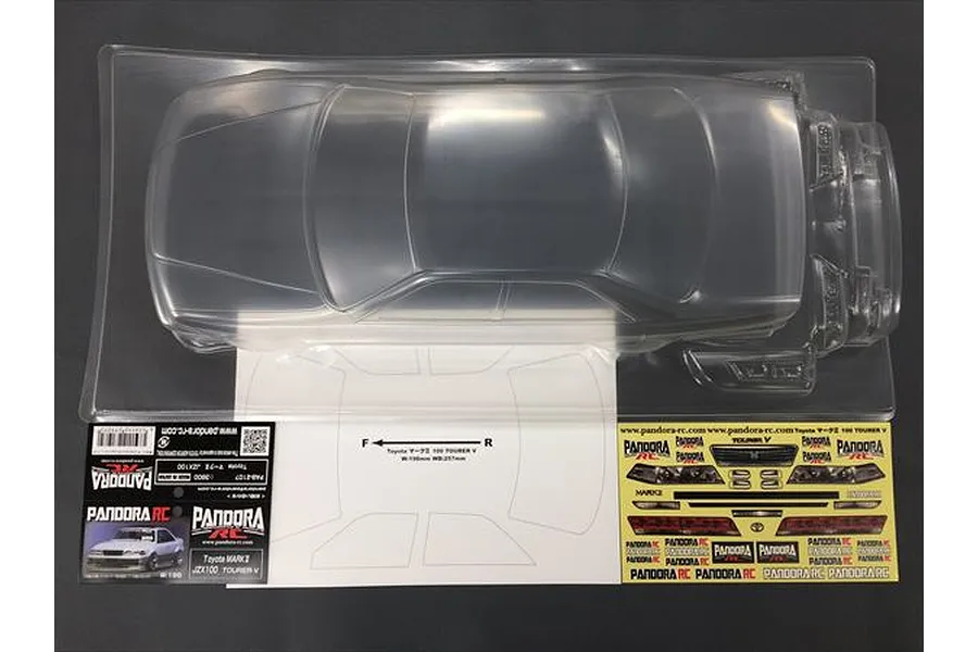 Pandora RC 1/10 Toyota Mark2 100 Tourer-V Unpainted Body Shell - Clear image 11360