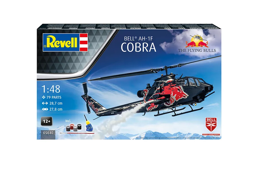 Revell 1/48 AH-1F Cobra &amp;quot;Flying Bulls 25th Anniversary&amp;quot; Helicopter Scaled Plastic Model Kit image 113598