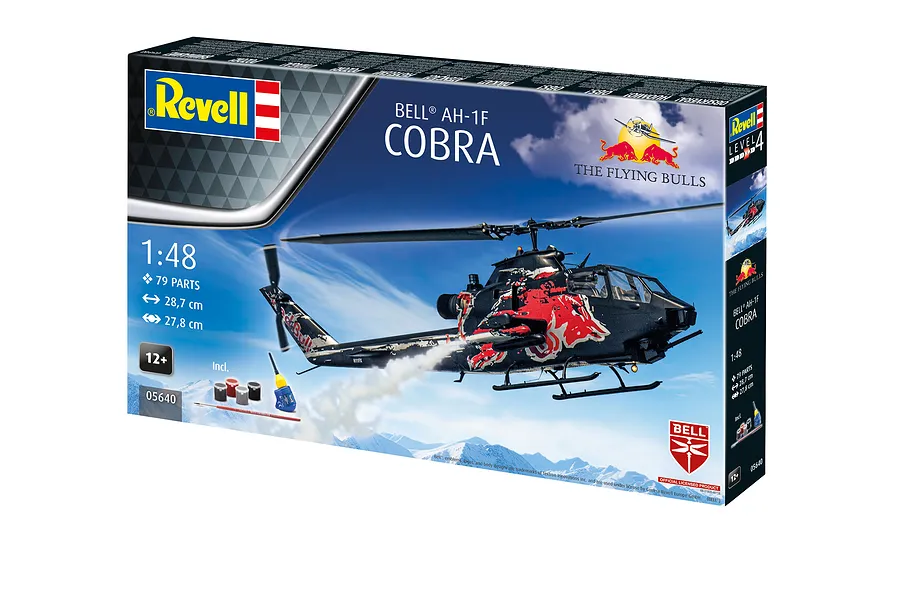 Revell 1/48 AH-1F Cobra &amp;quot;Flying Bulls 25th Anniversary&amp;quot; Helicopter Scaled Plastic Model Kit image 113599