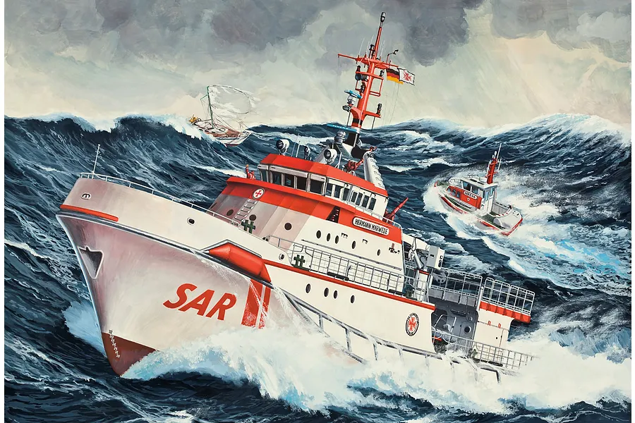Revell 1/200 S&amp;amp;R Vessel &amp;quot;Hermann&amp;quot; Lifeboat Scaled Plastic Model Starter Kit image 113608