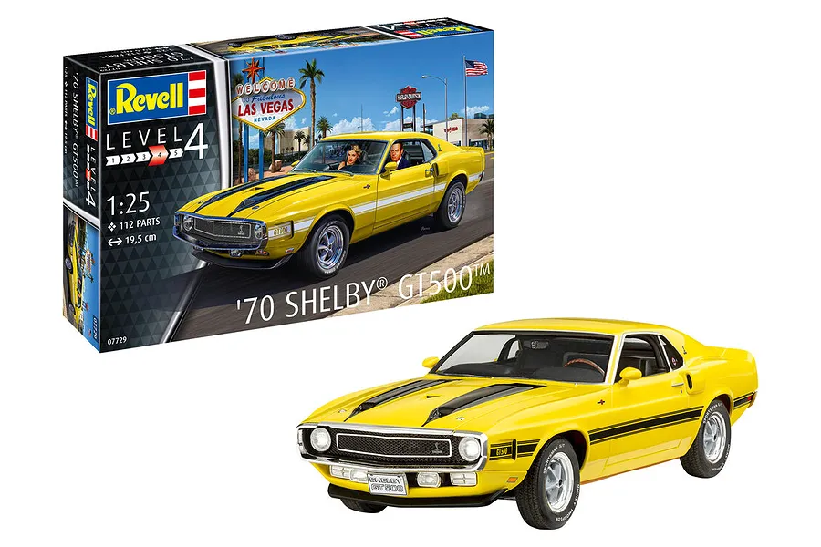 Revell 1/24 1970 Shelby Mustang GT500 Car Scaled Plastic Model Kit image 113620